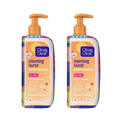 Clean & Clear Morning Burst pack de dos botellas para refrescar la piel y activar la mañana.