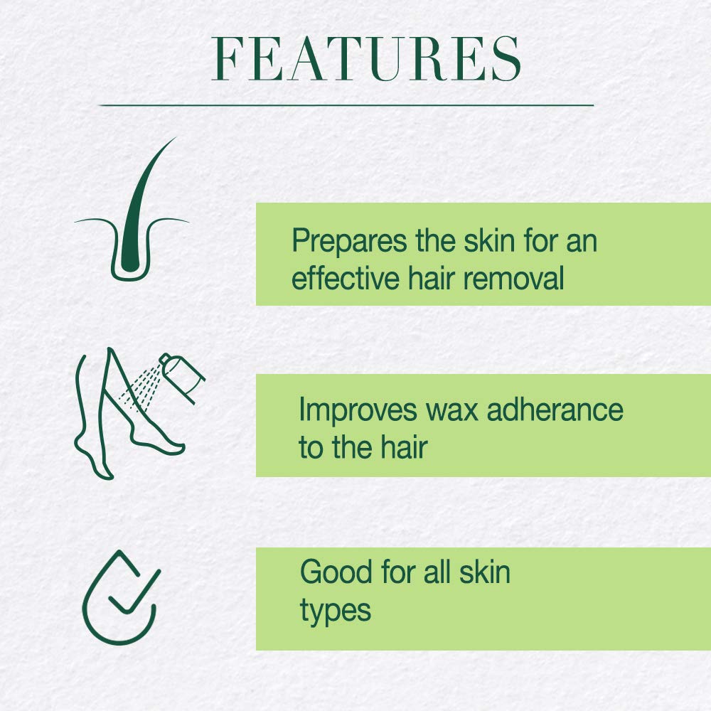 Clean + Easy Cleanse pre-wax cleanser shows no residue after drying for clean waxing