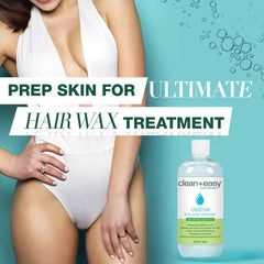 Clean + Easy Cleanse pre-wax cleanser pump delivers even application for wax preparation