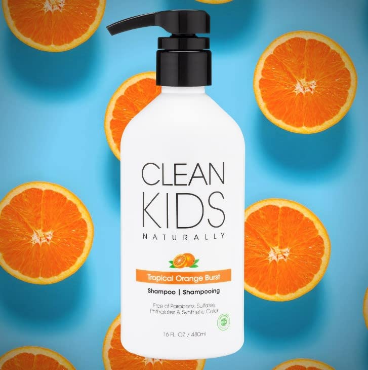 Clean Kids Naturally kid-cleanse-closeup shows mild formula ideal for sensitive scalps.