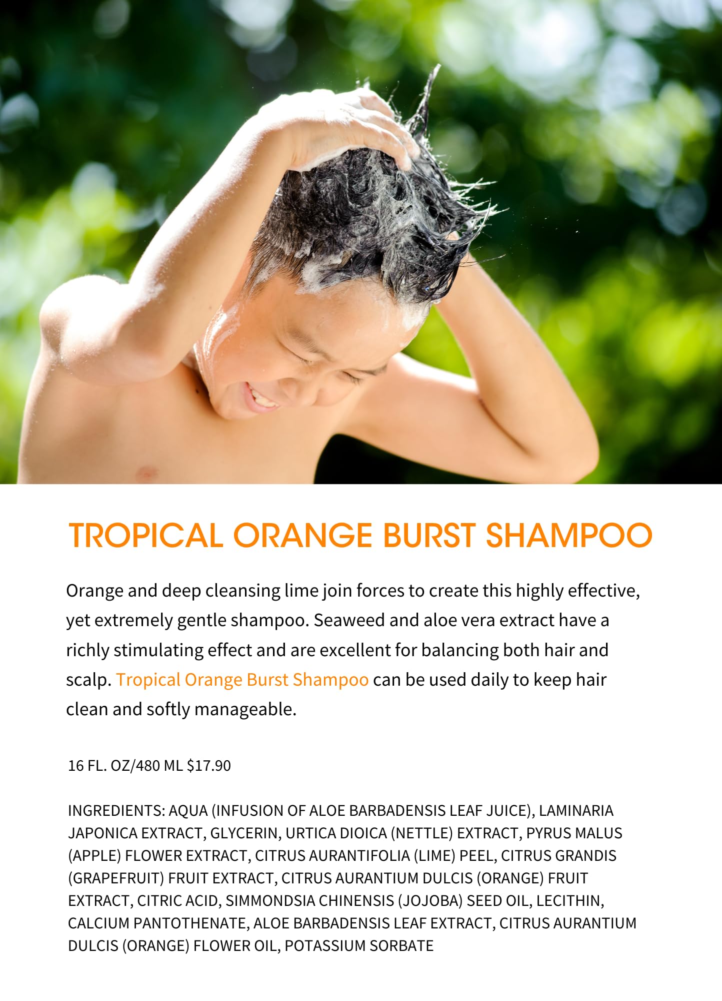 Clean Kids Naturally wet-hair-lather demonstrates gentle cleansing during bath time.