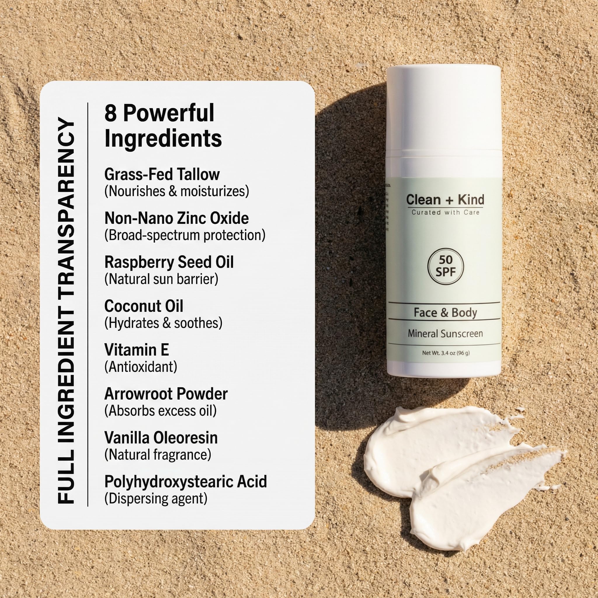 Clean + Kind child-friendly sunscreen suitable for family daily protection.