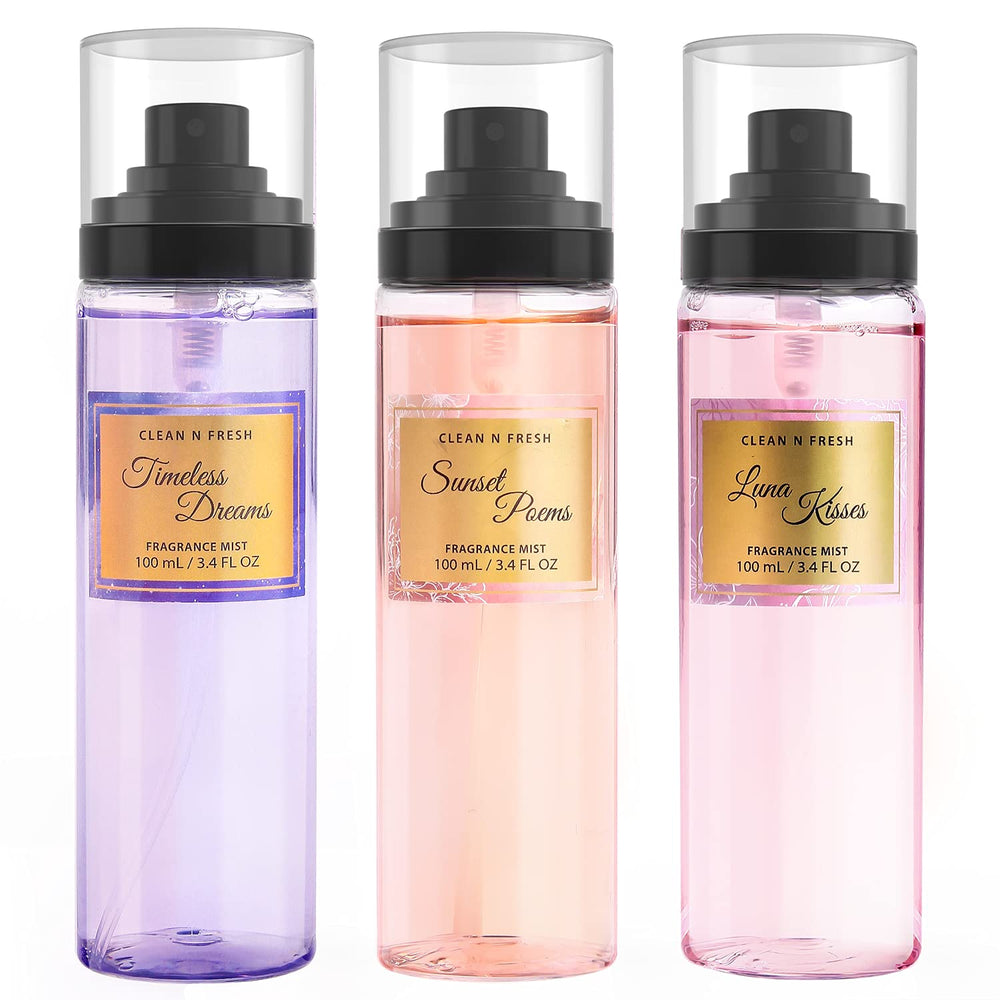 Clean-n-Fresh Timeless Dreams bottle for daily romance and a soft scent.