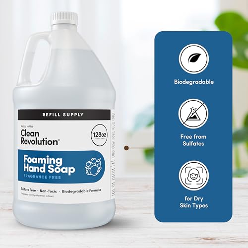 Ready-to-use foaming soap refill provides easy handwashing.
