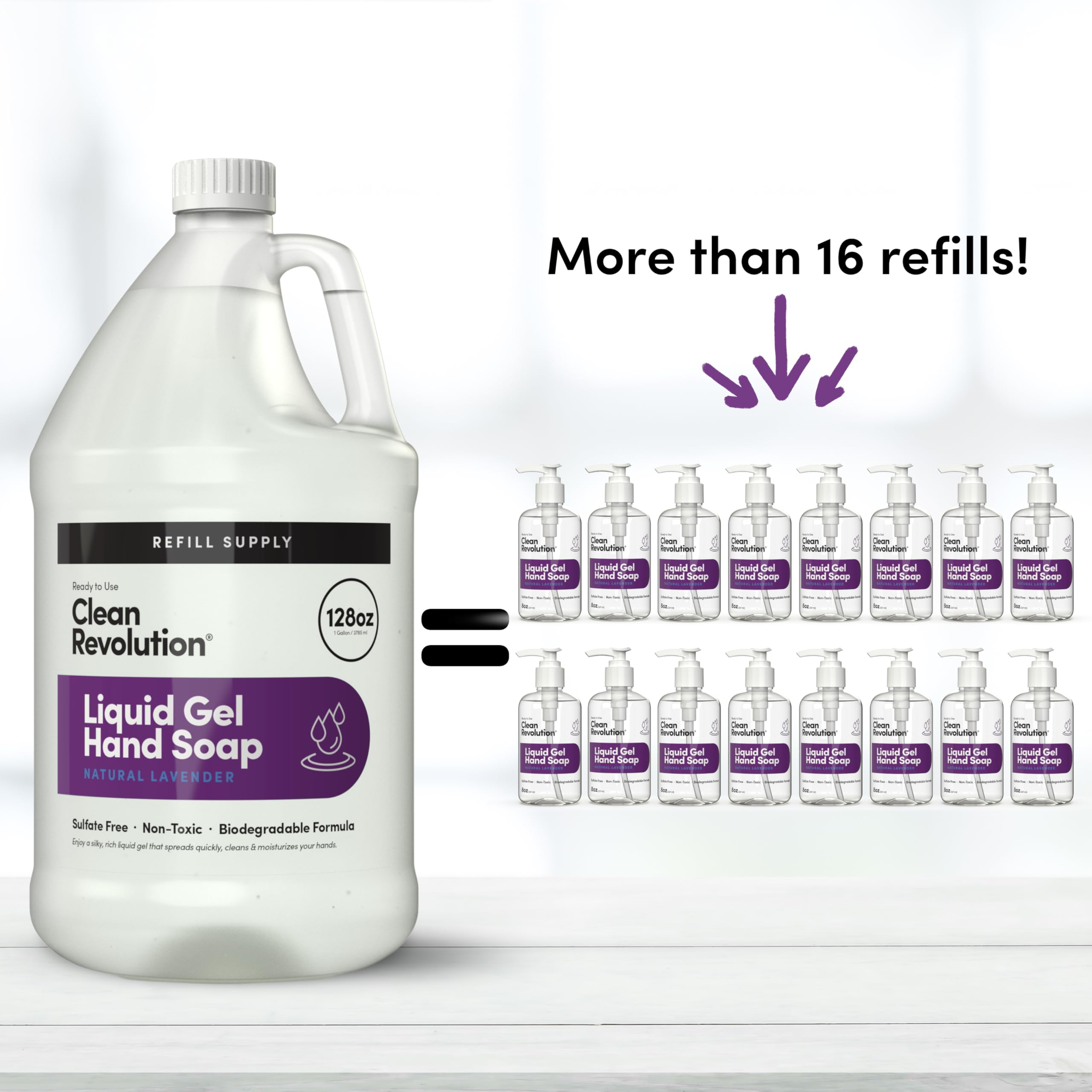 Clean Revolution green chemistry with biodegradable ingredients supports eco-friendly use.