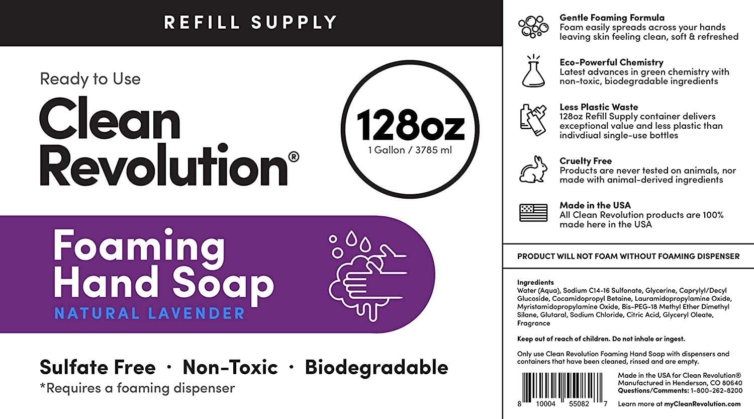 Clean Revolution ingredientes seguros para familias, sin pruebas en animales