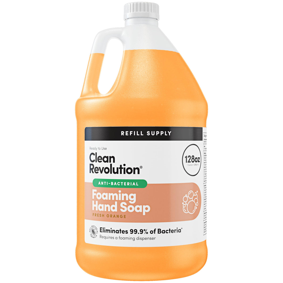 Clean Revolution jabon espumoso antibacterial recarga de 128 oz para uso doméstico