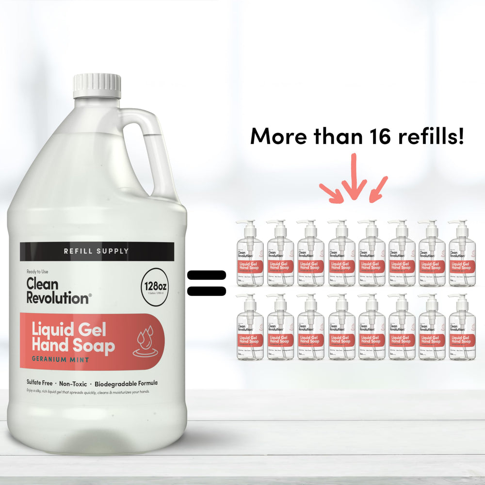 Recarga de 128 oz de Clean Revolution para menos desechos