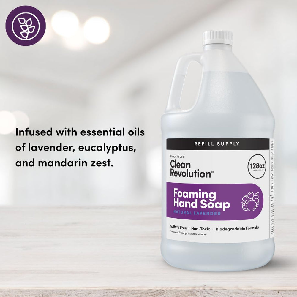 Clean Revolution recarga de jabón espuma 128 oz para rellenar dispensadores reutilizables