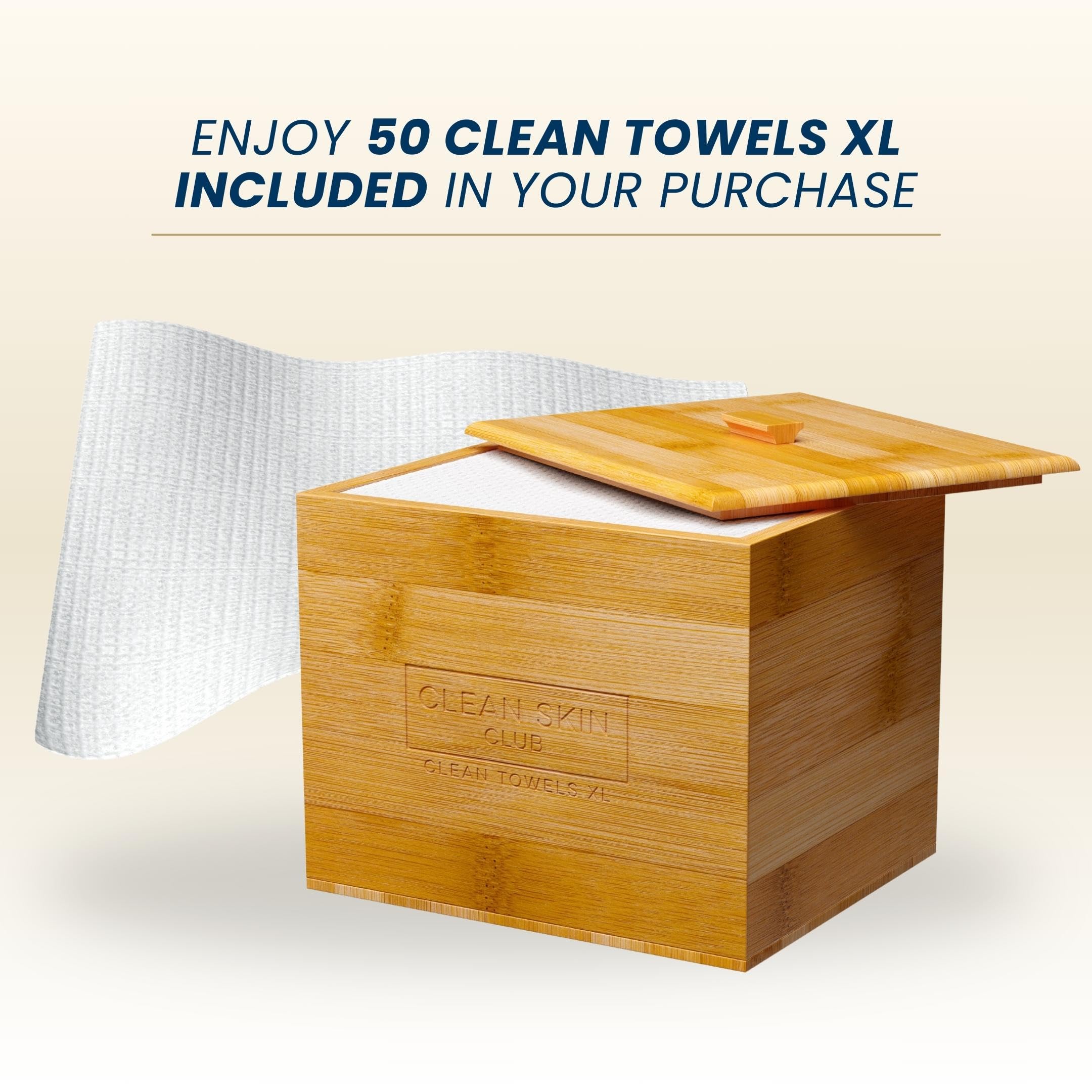 Clean Skin Club setup showing organized bathroom counter storage