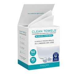 CLEAN SKIN CLUB Blemish-Control XL, empaque práctico para uso higiénico diario.