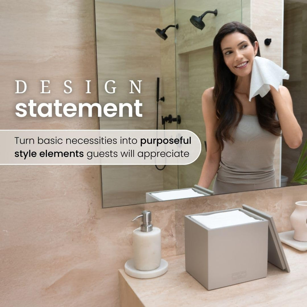 CLEAN SKIN CLUB cement box weighted base provides stable placement