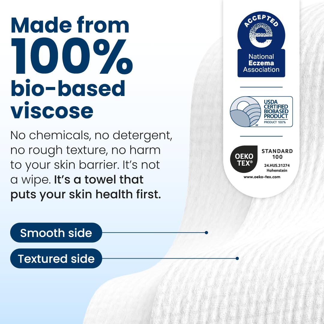 CLEAN SKIN CLUB, toallitas faciales grandes, veganas y libres de crueldad.
