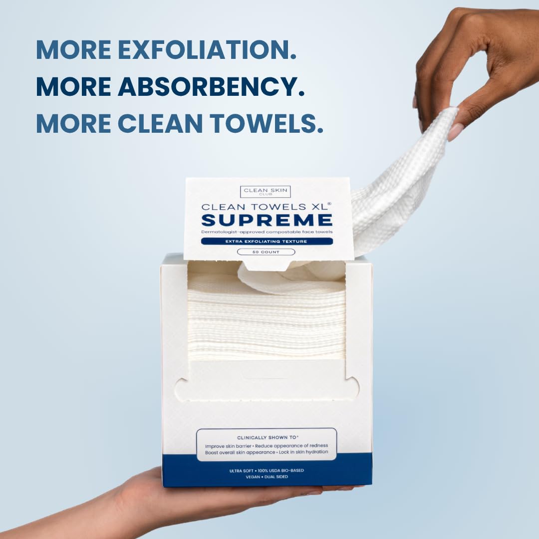 Clean Skin Club Clean Towels XL Supreme retiro suave de maquillaje