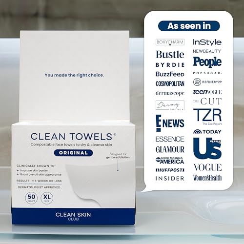 100% USDA biobased material of Clean Skin Club Clean Towels XL