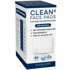 Clean Skin Club Clean² Pads 2.0 textured side for gentle exfoliation and cleansing.
