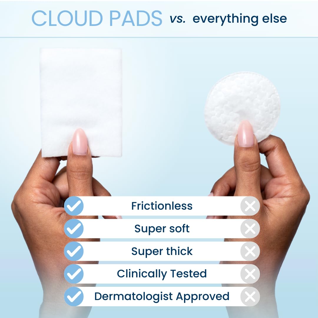 Clean Skin Club Cloud Pads 60x80mm dimensions for larger, gentler removal