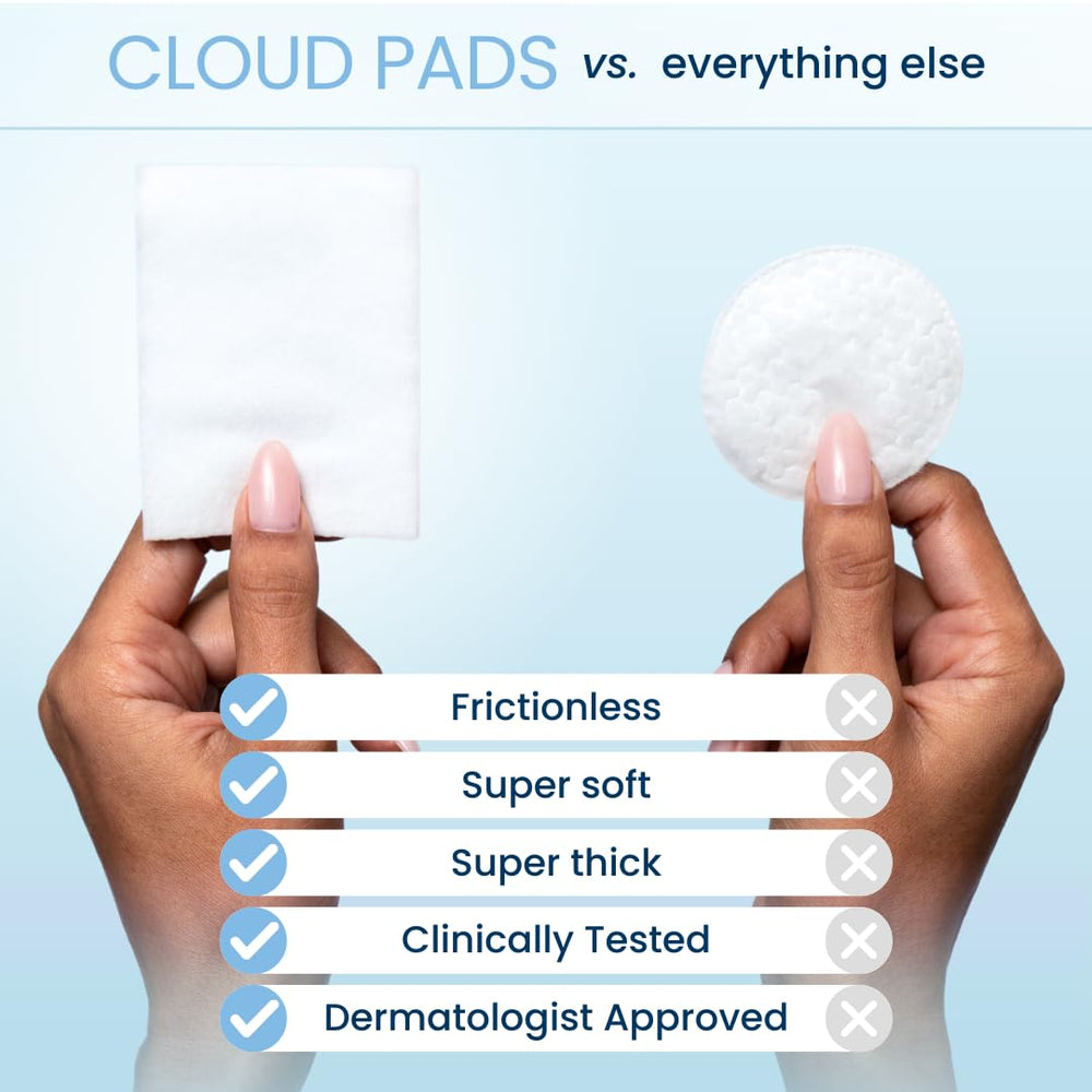 Clean Skin Club Cloud Pads 60x80mm dimensions for larger, gentler removal
