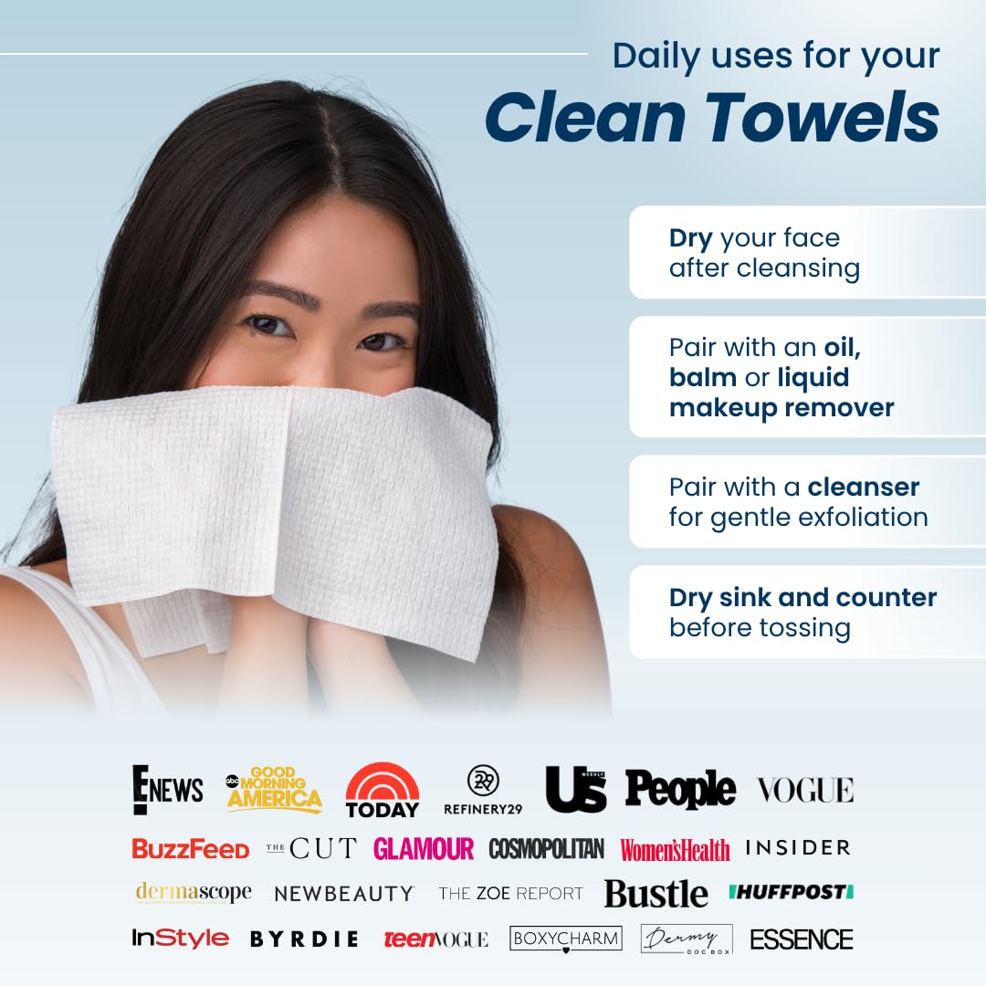 Quitar maquillaje sin agua con las toallas Clean Skin Club.