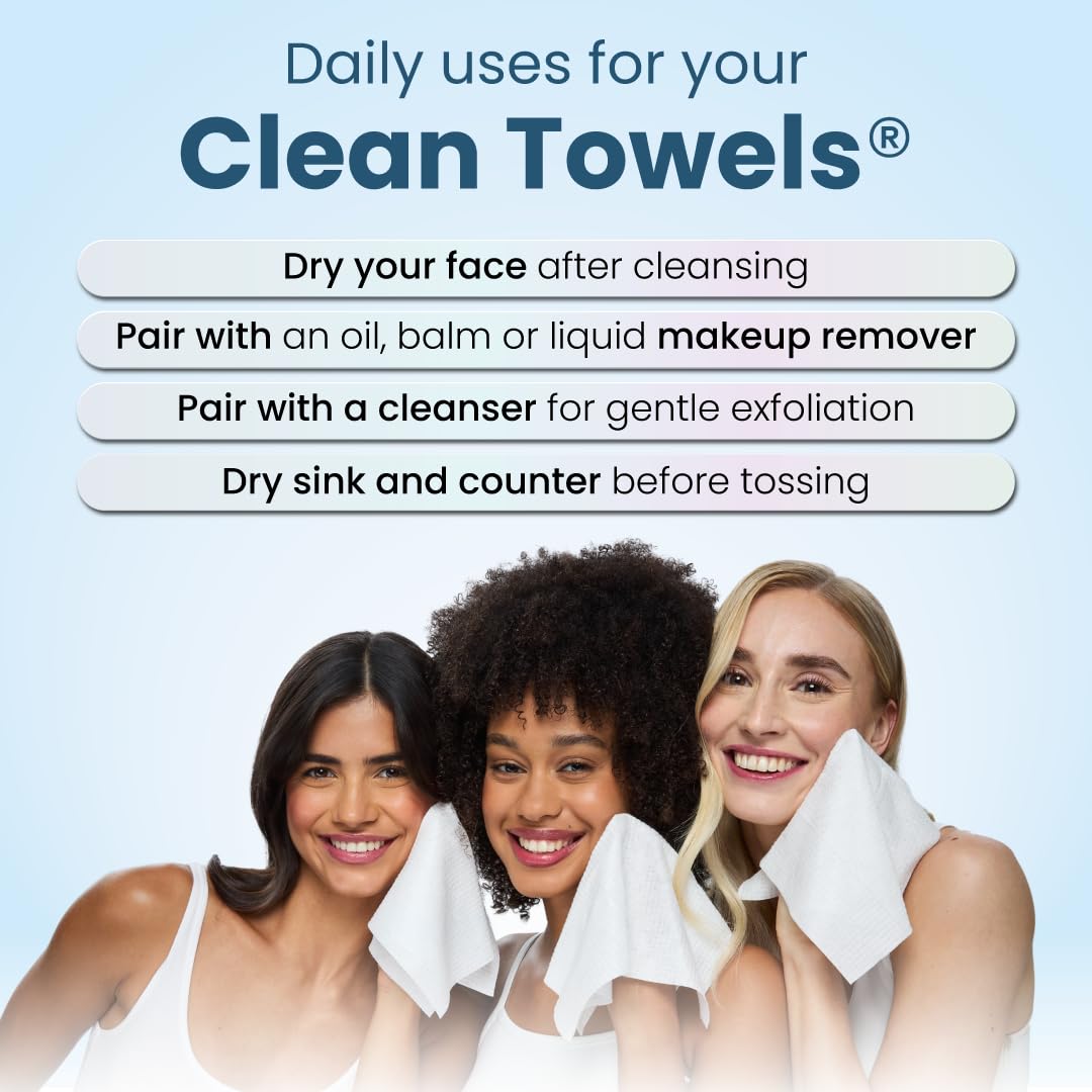 Clean Skin Club Toallas XL Desmaquillado Suave: retiro de maquillaje sin irritación