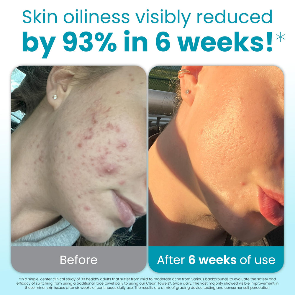 CLEAN SKIN CLUB toallas faciales desechables para eliminación de residuos de maquillaje.