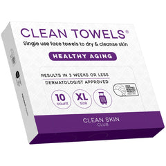 Clean Skin Club toallas faciales XL para viaje, suavidad y comodidad en cualquier lugar.