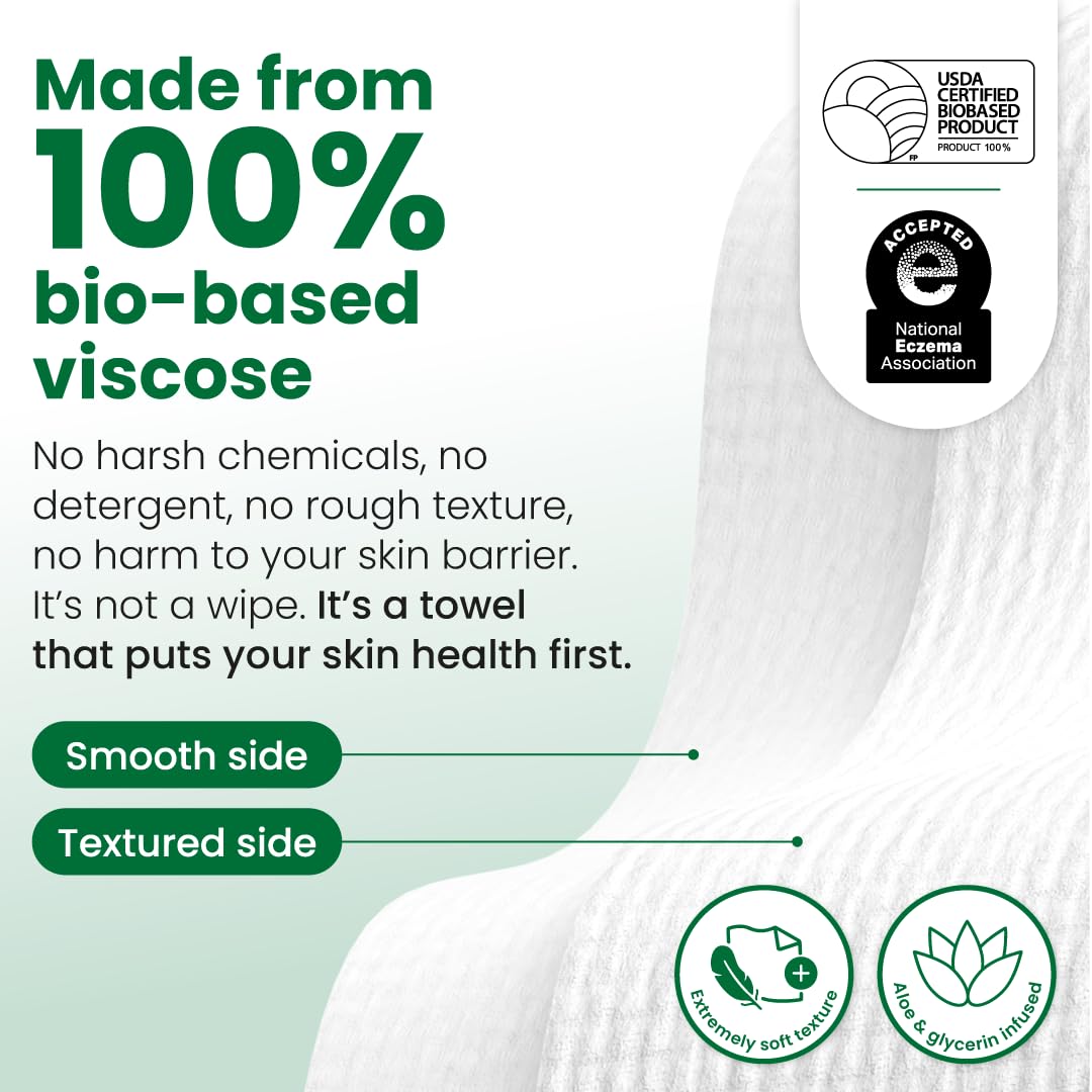 CLEAN SKIN CLUB Toallas de textura ultra suave: fricción reducida para comodidad diaria