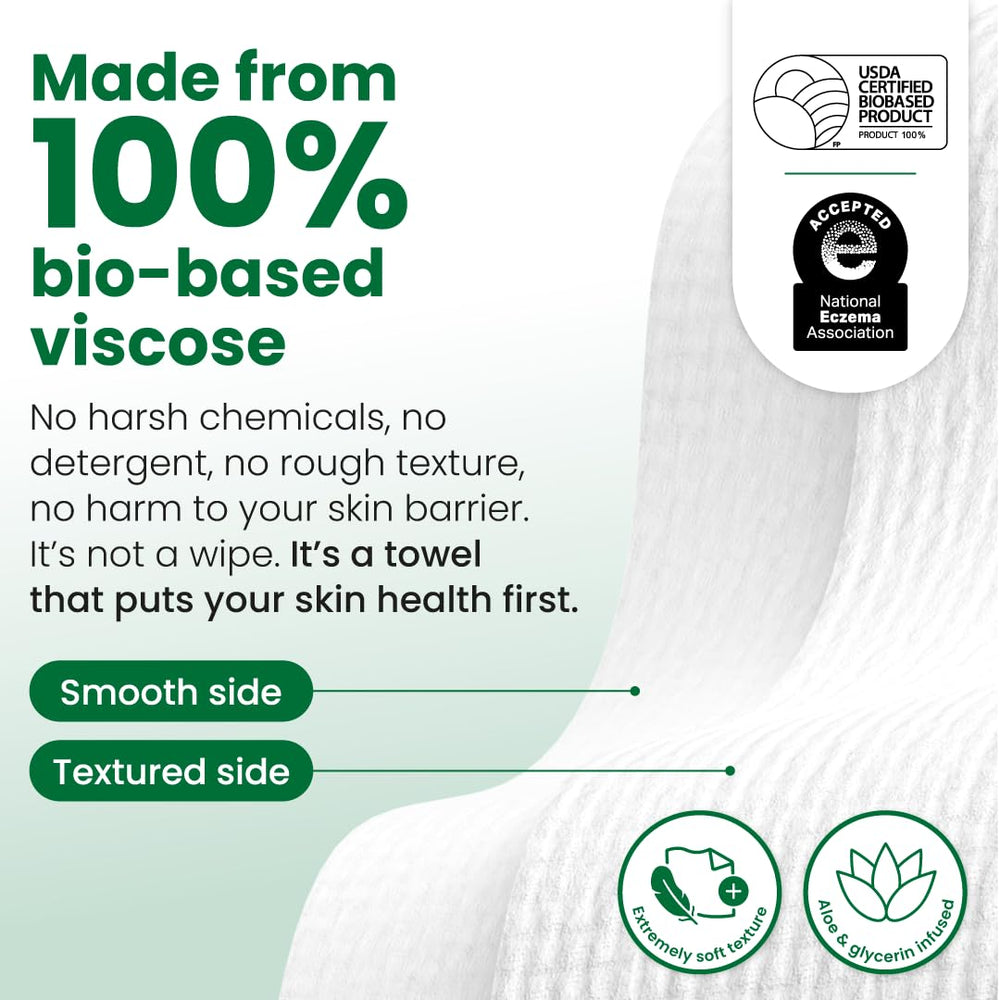 CLEAN SKIN CLUB Toallas de textura ultra suave: fricción reducida para comodidad diaria