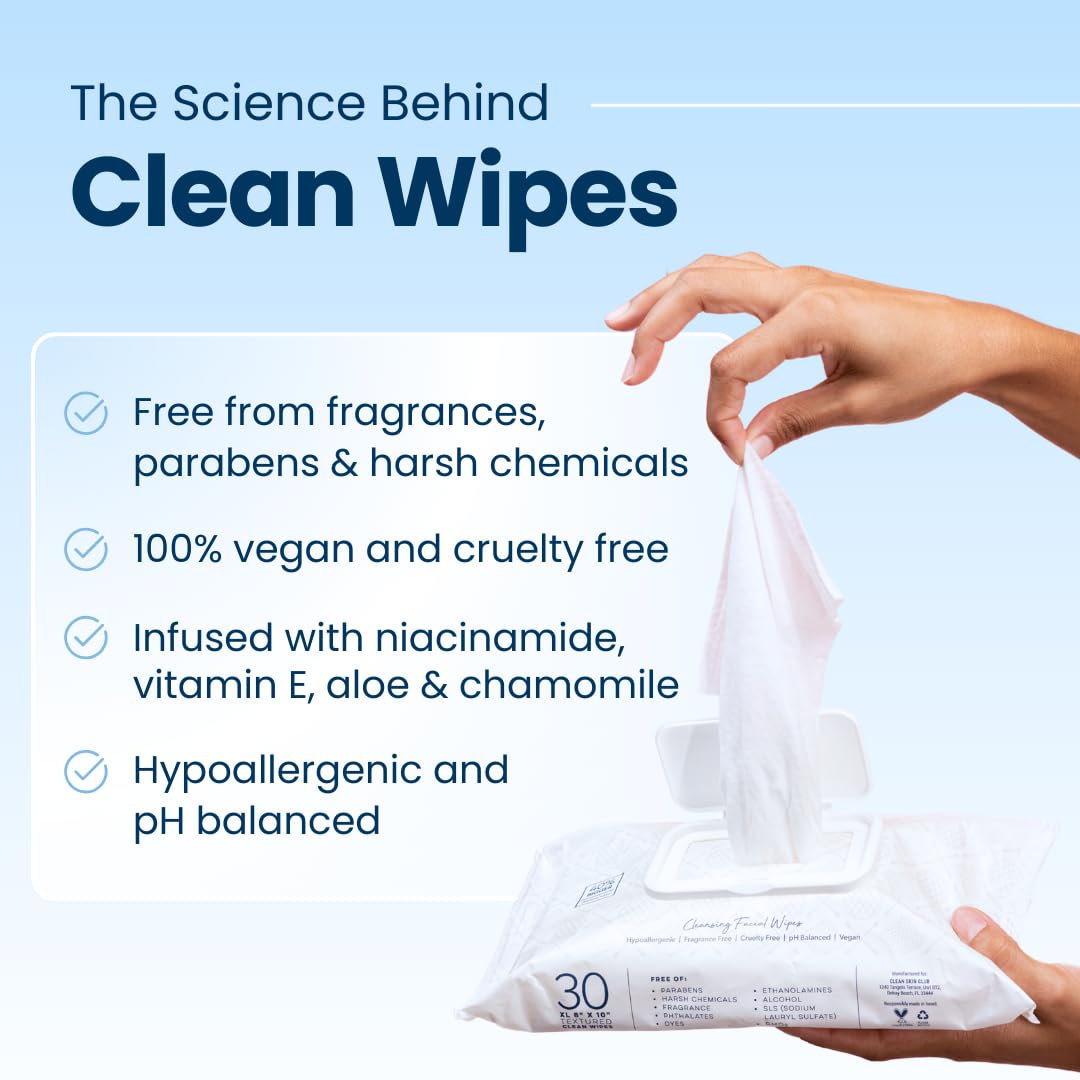 Limpieza de rostro en un solo paso con Clean Skin Club XL.