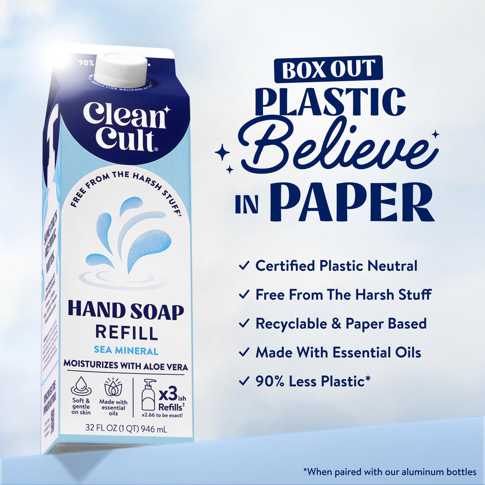 Empaque de papel sostenible de Cleancult para reducir plástico