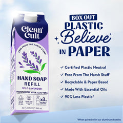 Cleancult envase de papel ecológico, empaque sostenible para refil