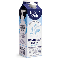 Cleancult jabón líquido recarga marinos para manos suaves y frescas.