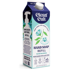 Cleancult jabón líquido de manos, recarga ecológica con aroma flor de agua.