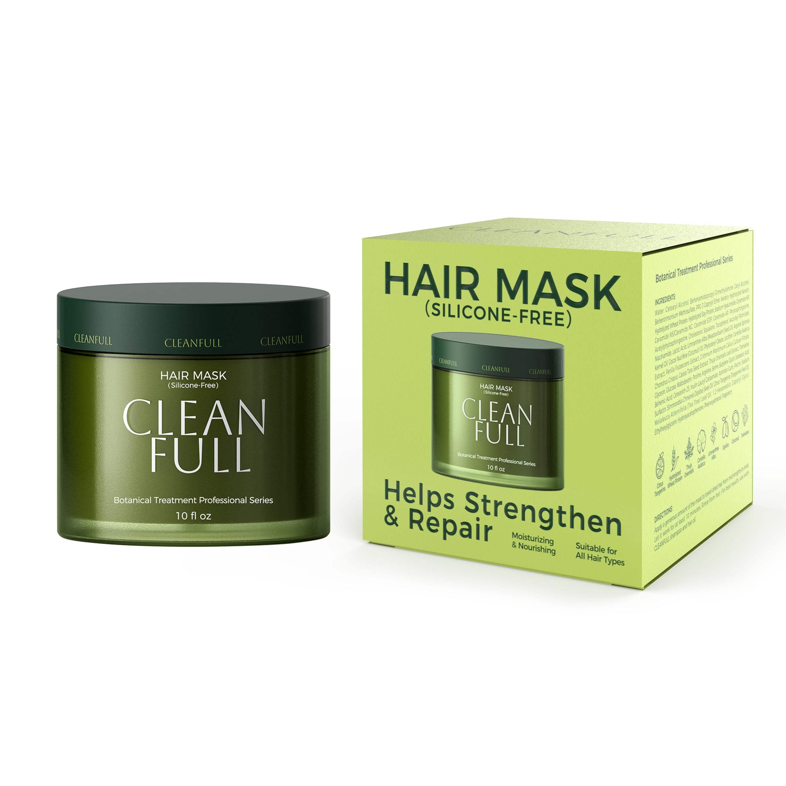 CLEANFULL mascarilla, resultados visibles en cabello más suave y manejable