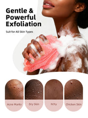 CLEANGOR African Net Sponge with Knots offers a 42-inch reach for back cleaning.