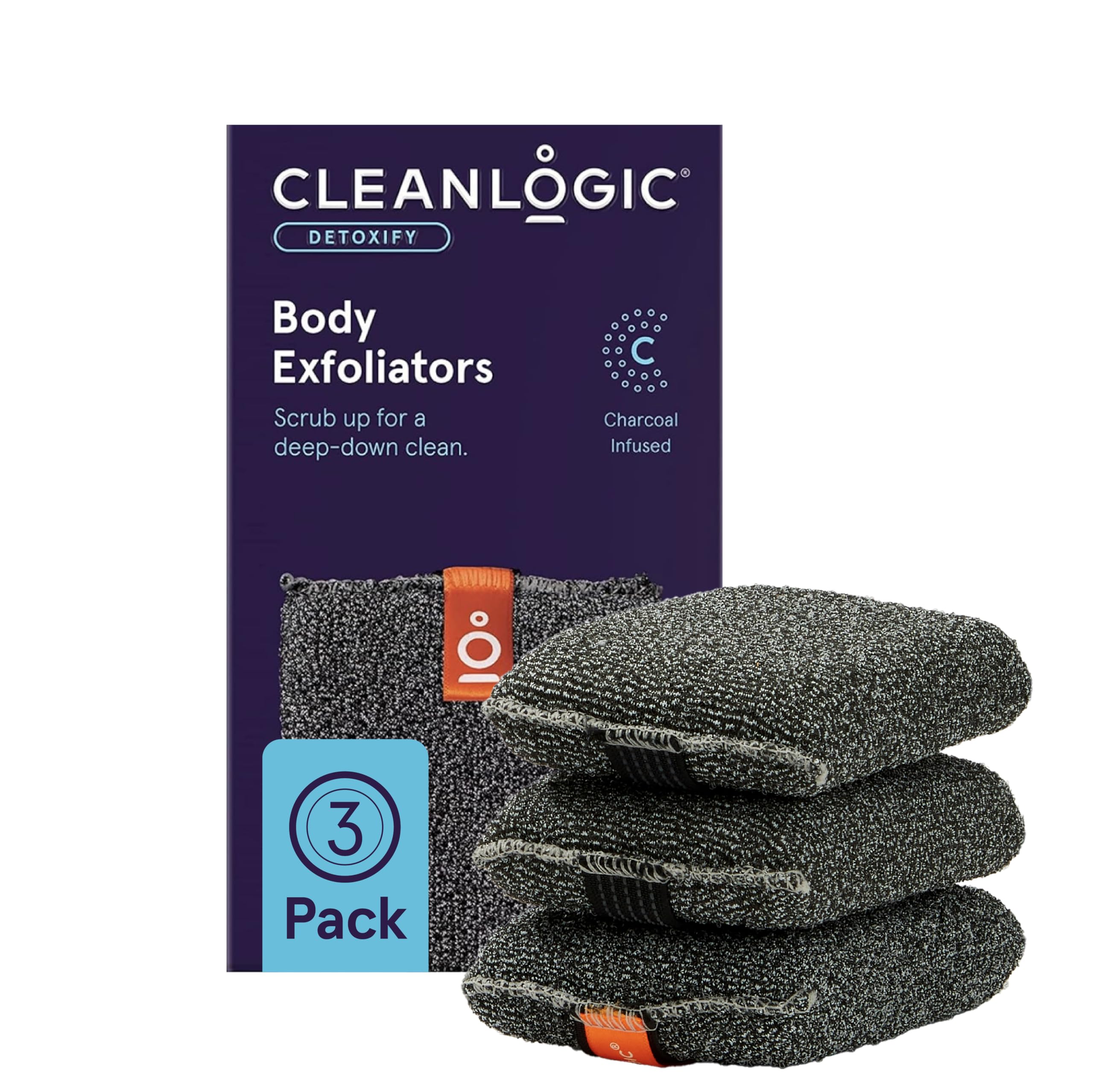 Cleanlogic Detoxify exfoliante con carbón activado para el cuerpo, limpieza profunda y piel suave