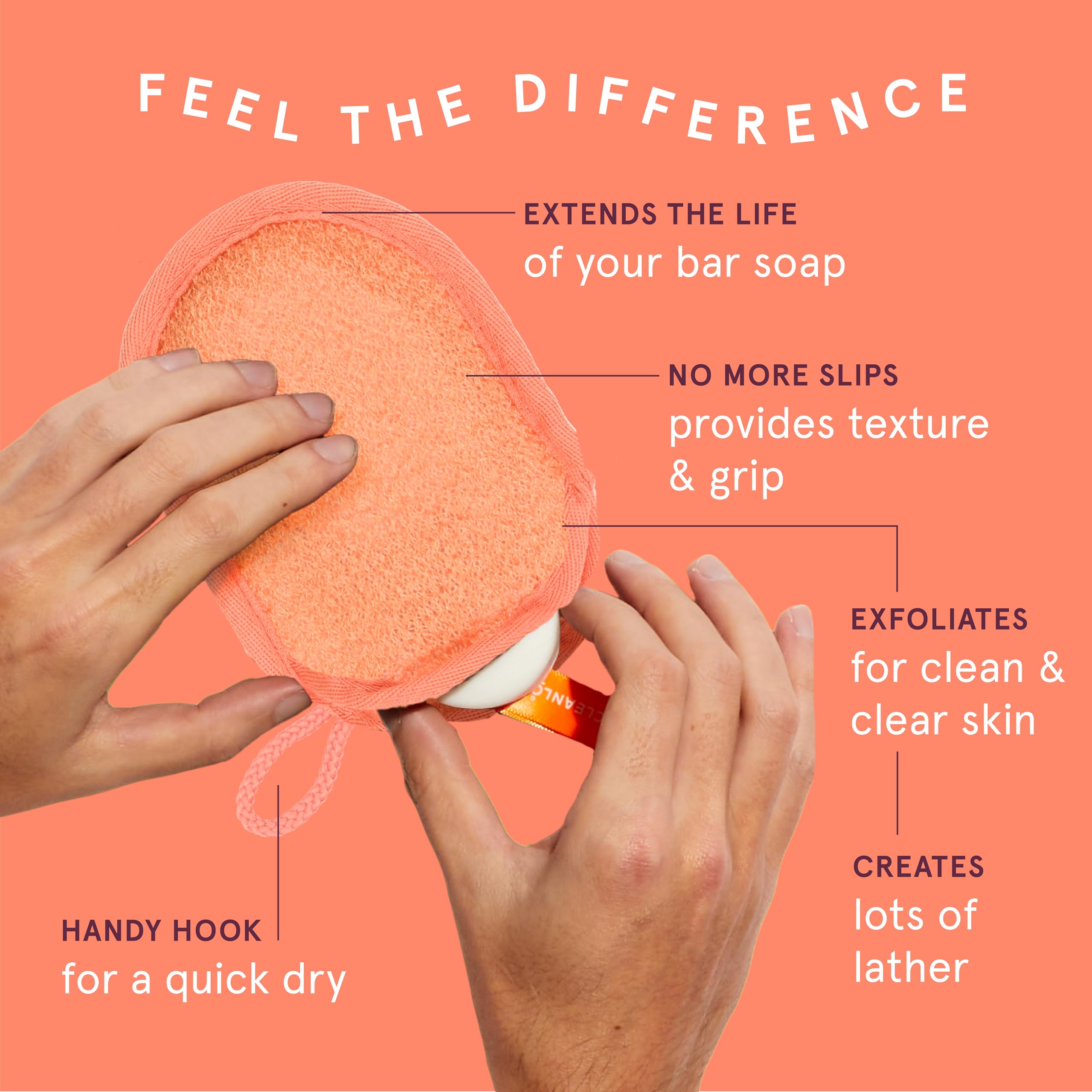 Cleanlogic esponja exfoliante corporal ayuda a eliminar impurezas y suavizar la piel.