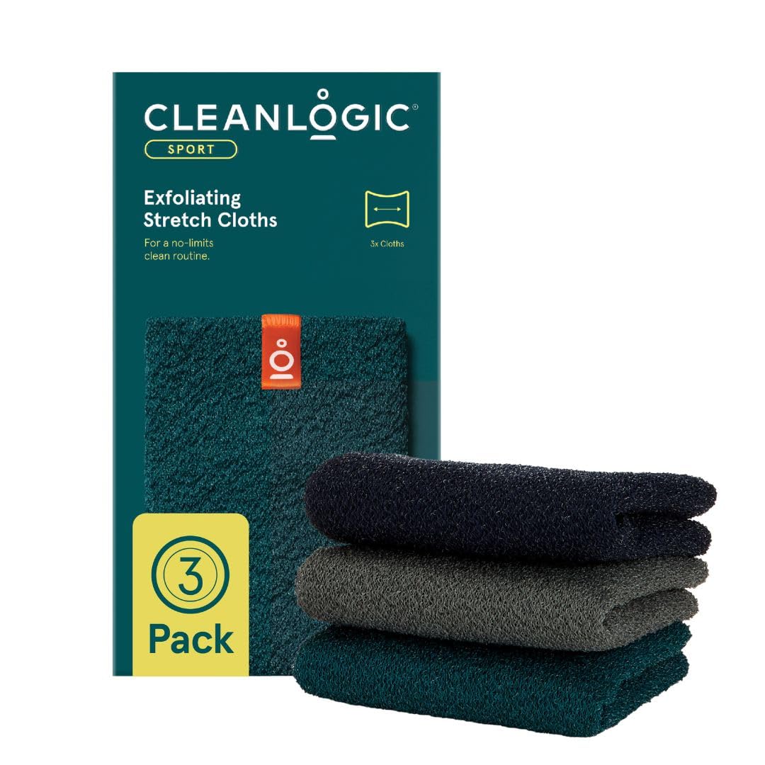 Cleanlogic exfoliante corporal, toalla exfoliante para una limpieza profunda y suave.