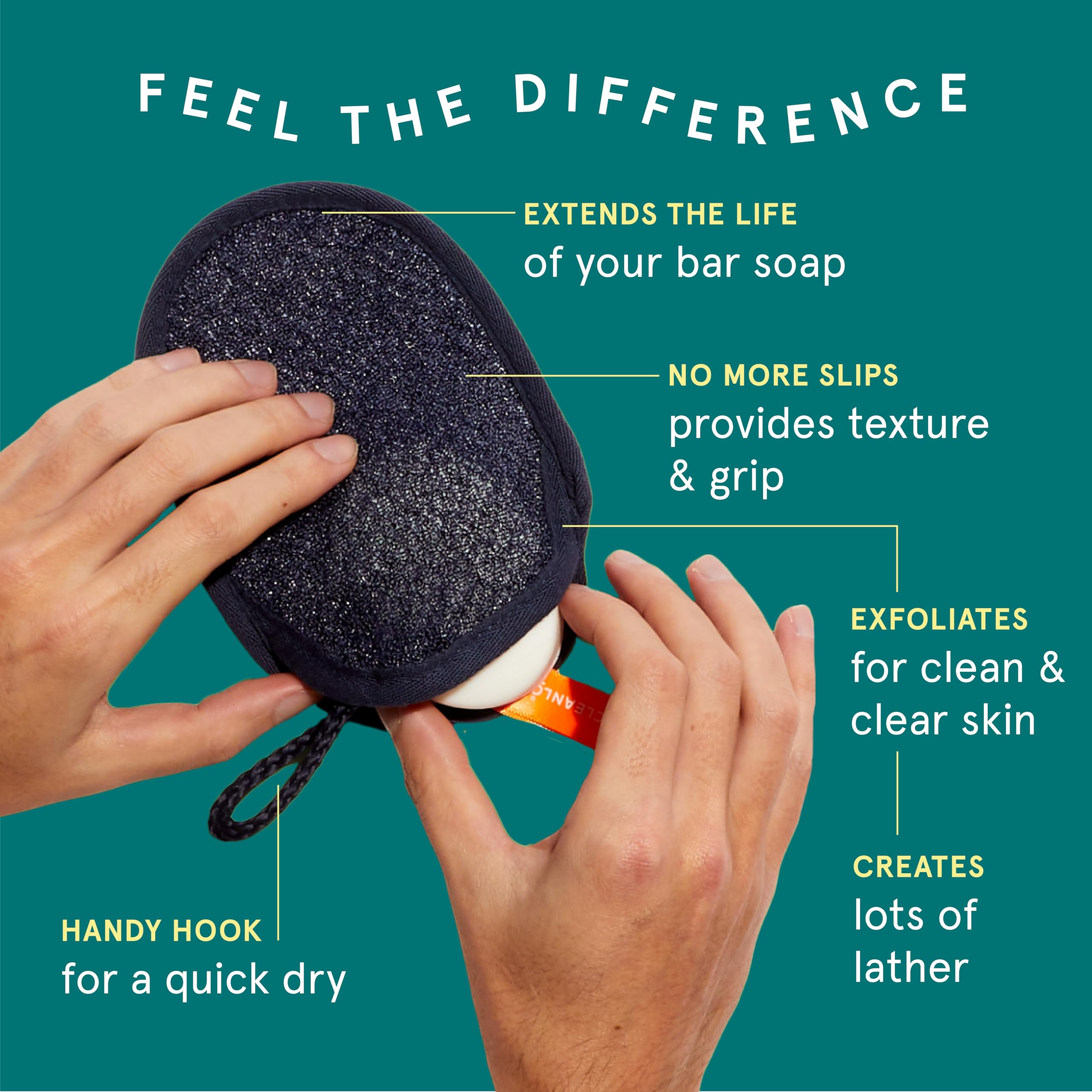 Cleanlogic exfoliante para hombre, enfoque en masaje circular para exfoliar suavemente