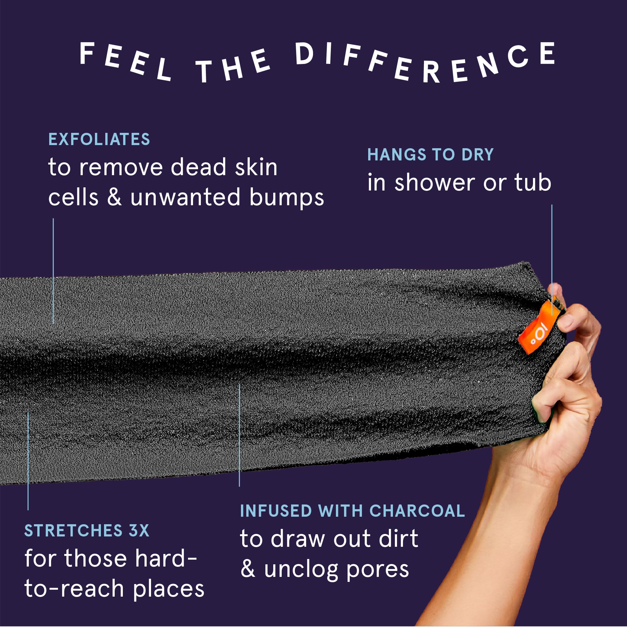 Cleanlogic exfoliación corporal textura rugosa para limpieza profunda.