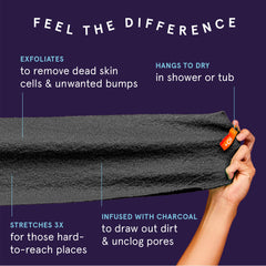Cleanlogic exfoliación corporal textura rugosa para limpieza profunda.