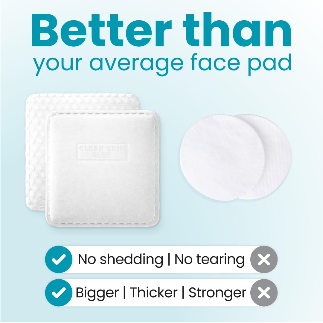 Clean Skin Club Clean² face pads in use for soft, non-irritating touch