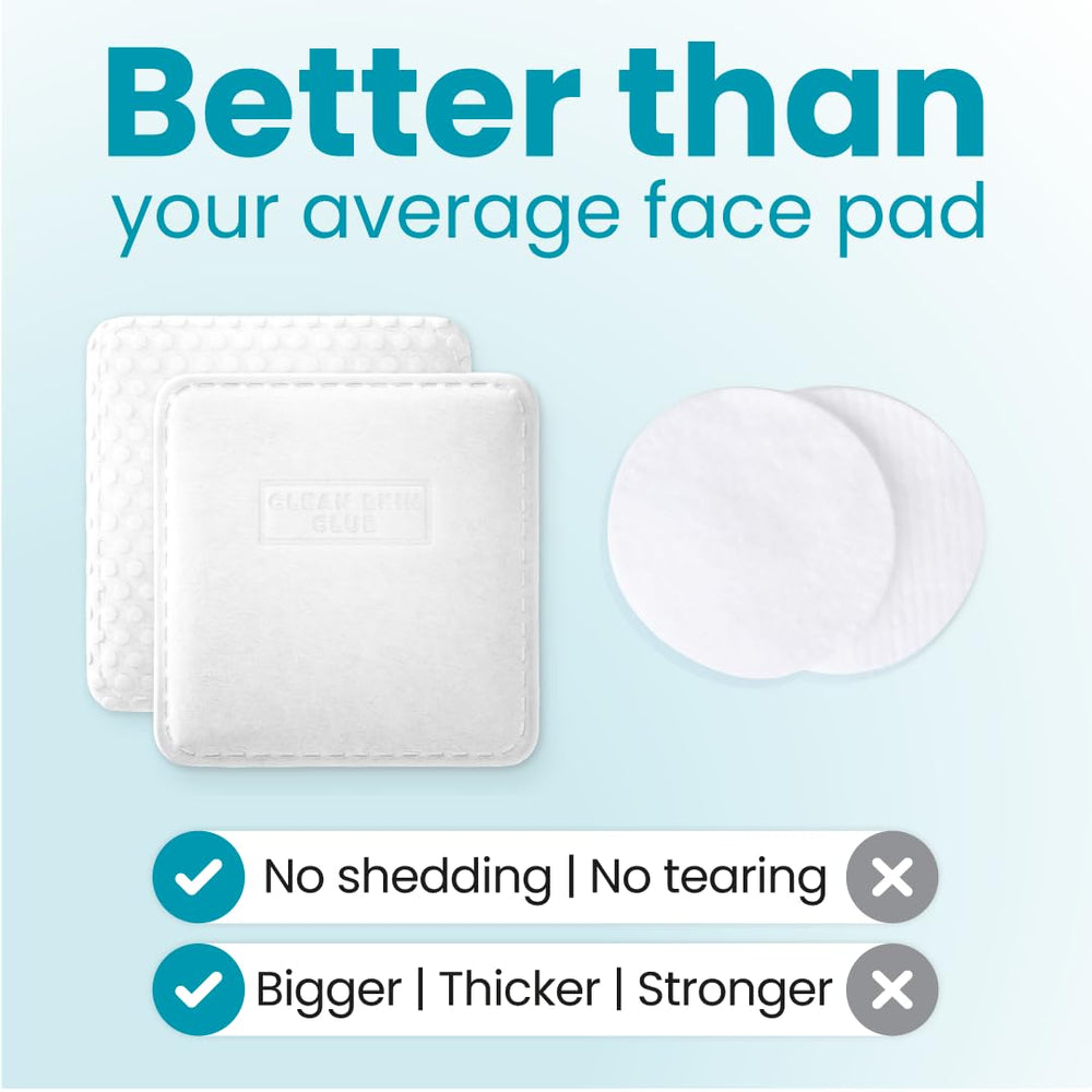 Clean Skin Club Clean² face pads in use for soft, non-irritating touch
