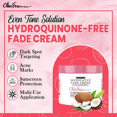 Clear Essence Fade Creme, ingredientes clave para abordar manchas oscuras.