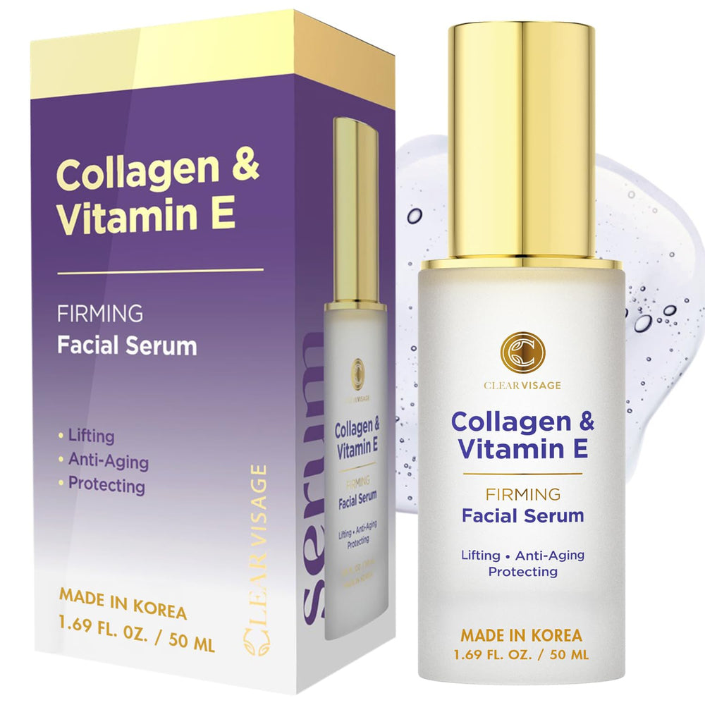 Clear Visage Serum: envase con suero ligero para hidratación facial