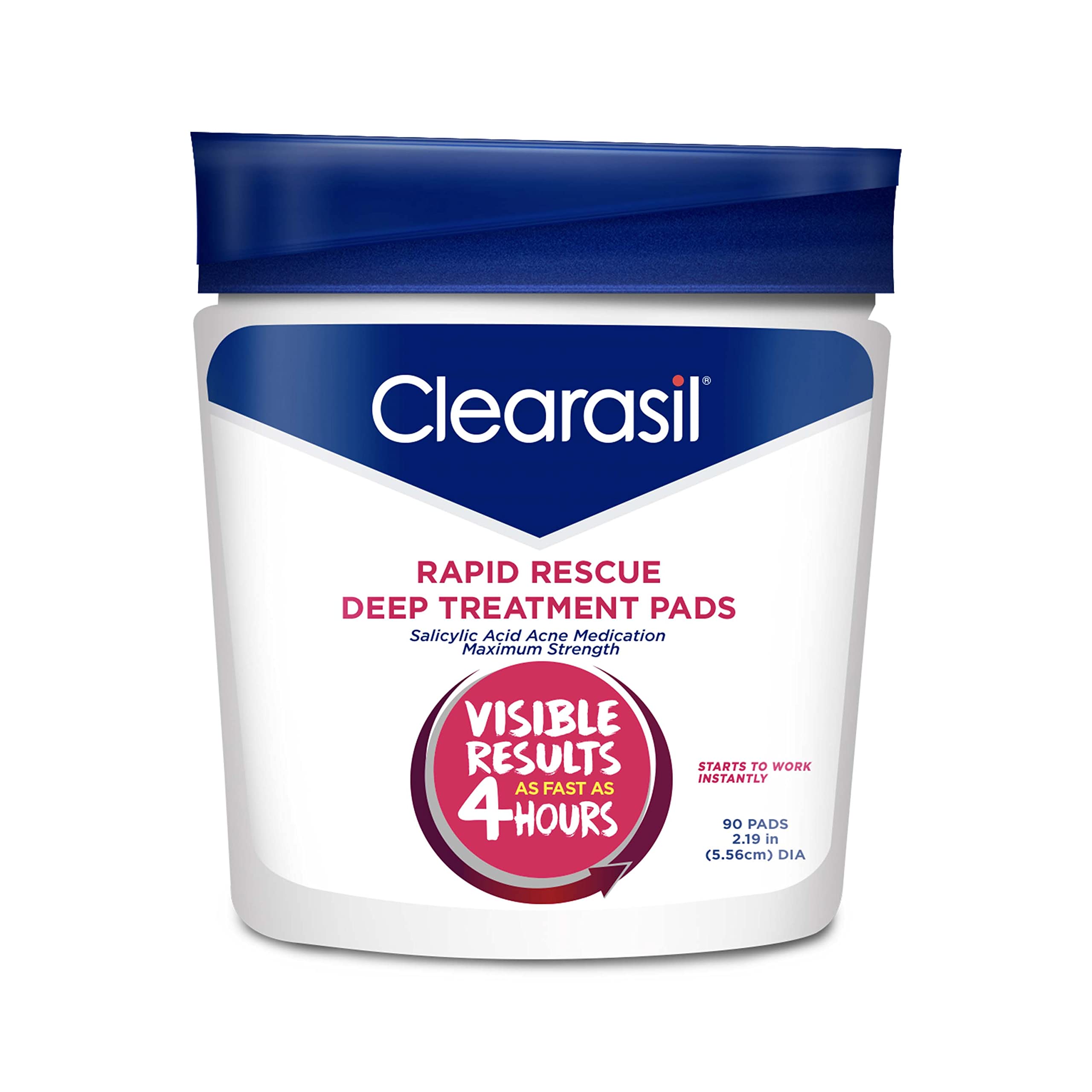 Clearasil Rescate Rápido: empaque de 90 almohadillas para tratamiento diario del acné