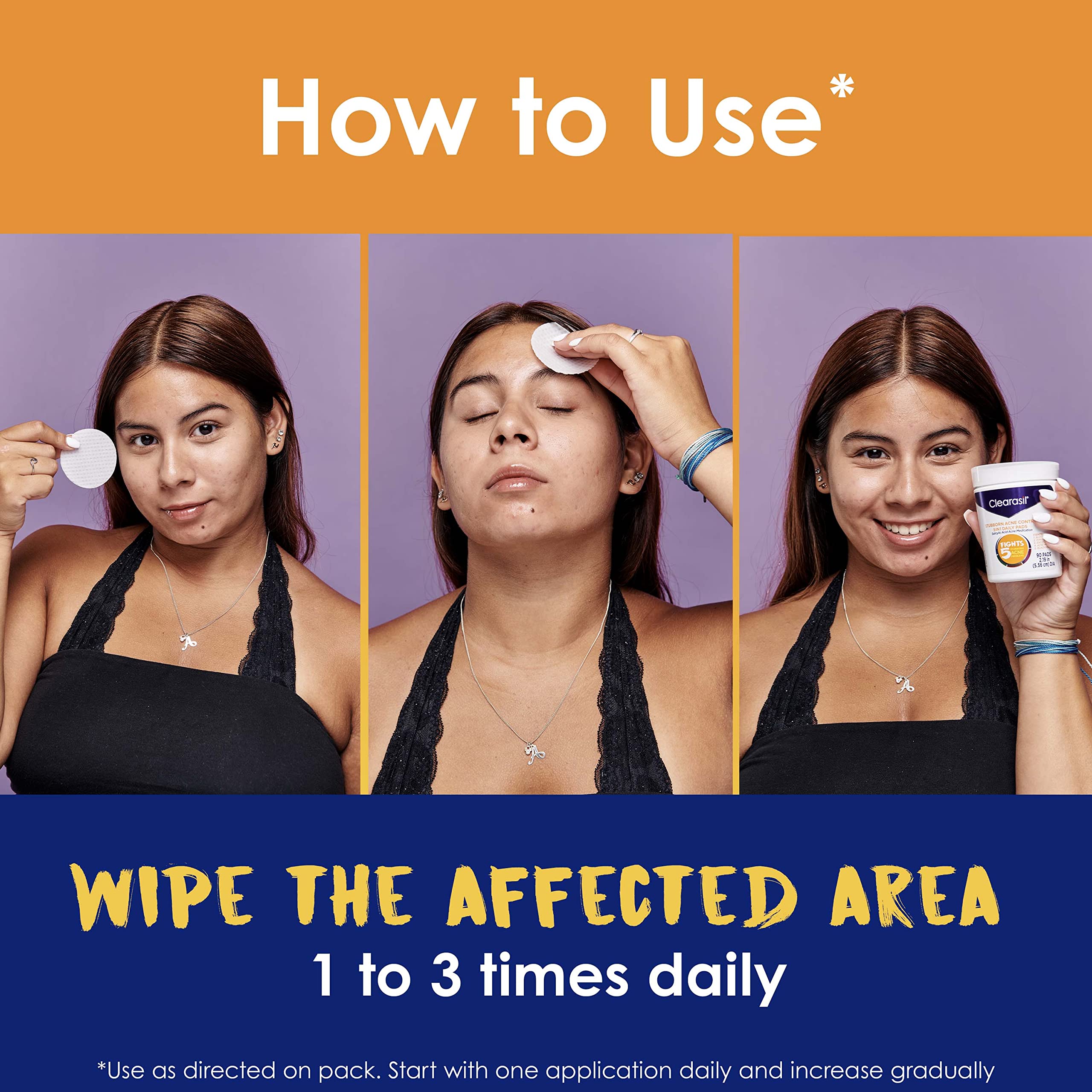 Pad in use demonstrates gentle cleansing and skin refreshment during a routine.