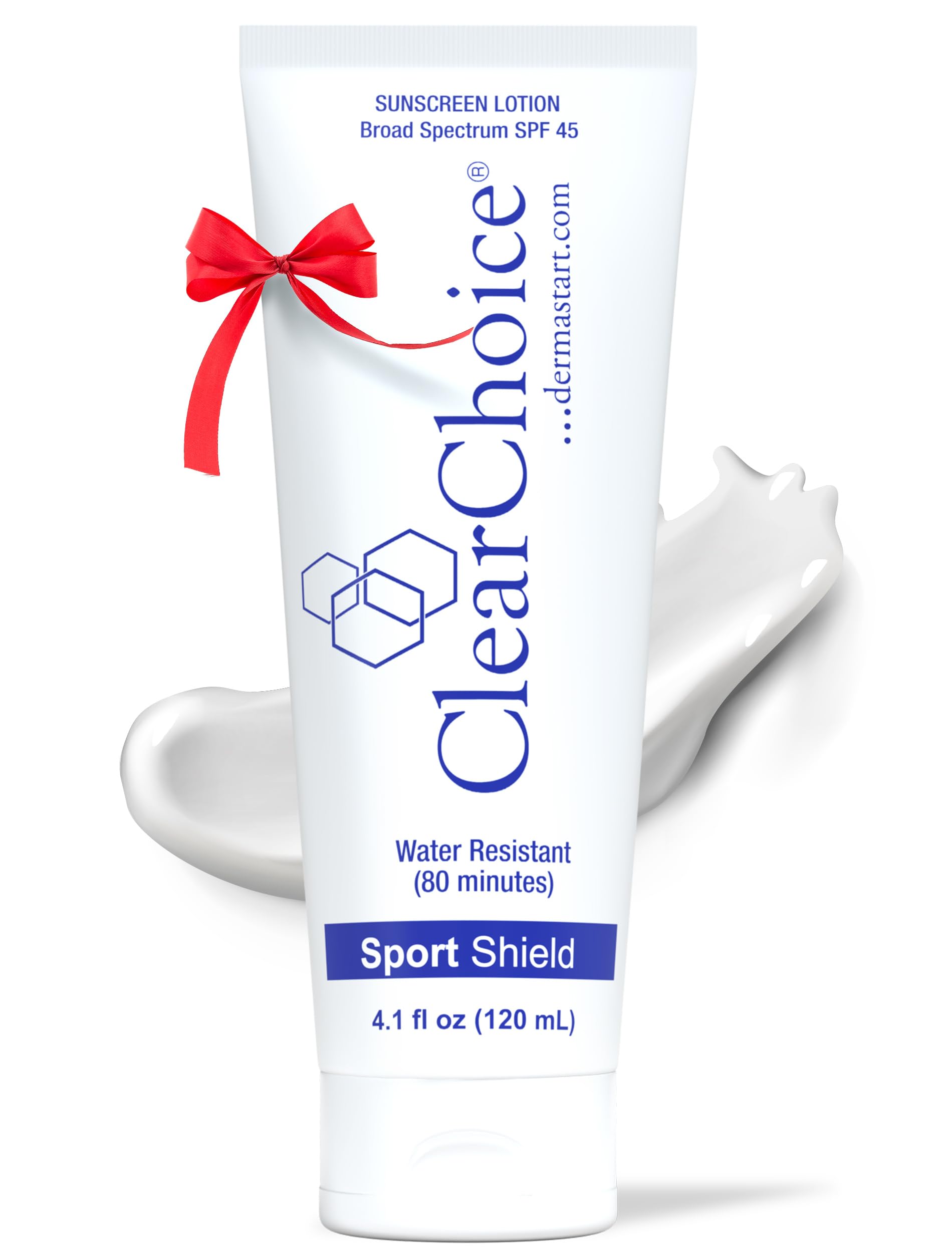 ClearChoice SPF 45 face sunscreen bottle provides lightweight daily protection.