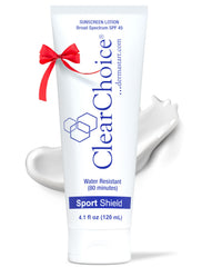 ClearChoice SPF 45 face sunscreen bottle provides lightweight daily protection.