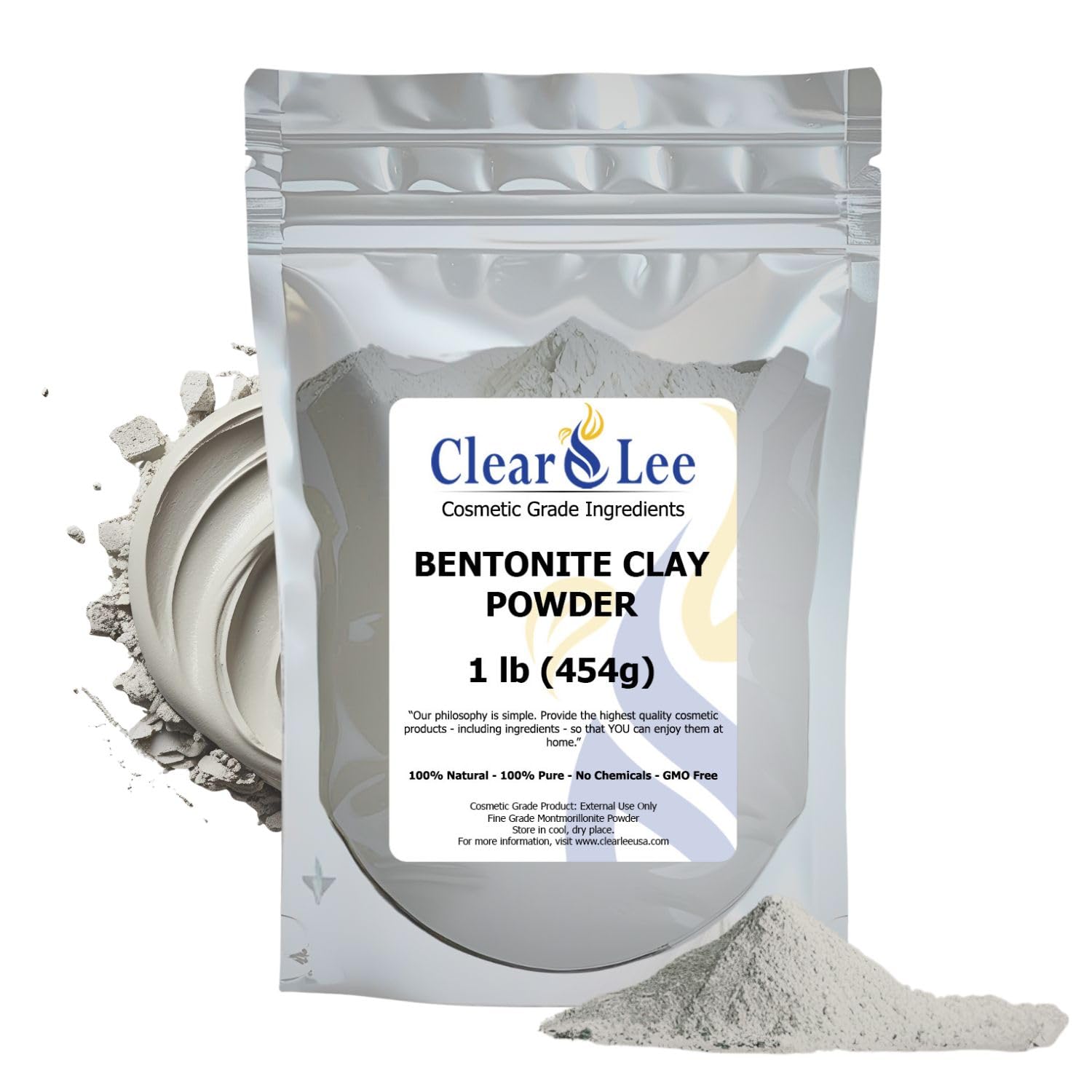 ClearLee Bentonite polvo cosmético grado textuta fina para piel suave